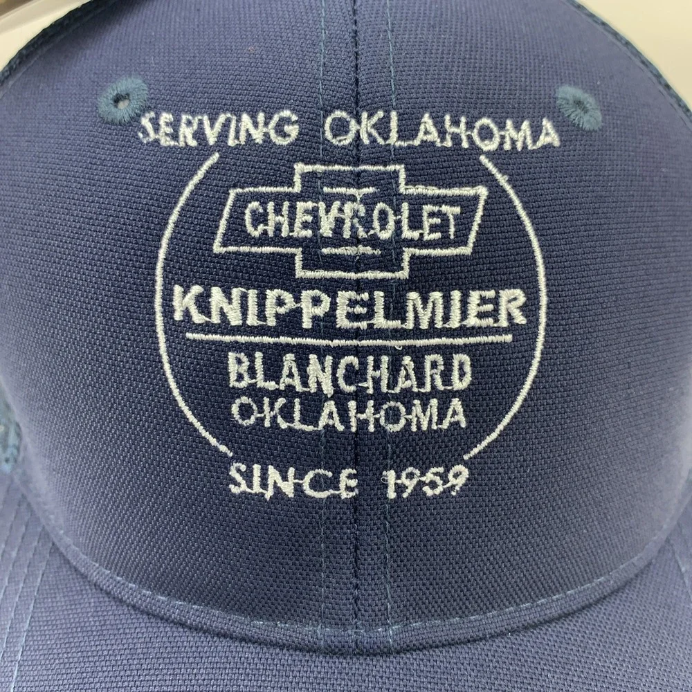 Knippelmier Chevrolet Hat Carhartt Blue Mesh Trucker OSFA Adjustable Snapback